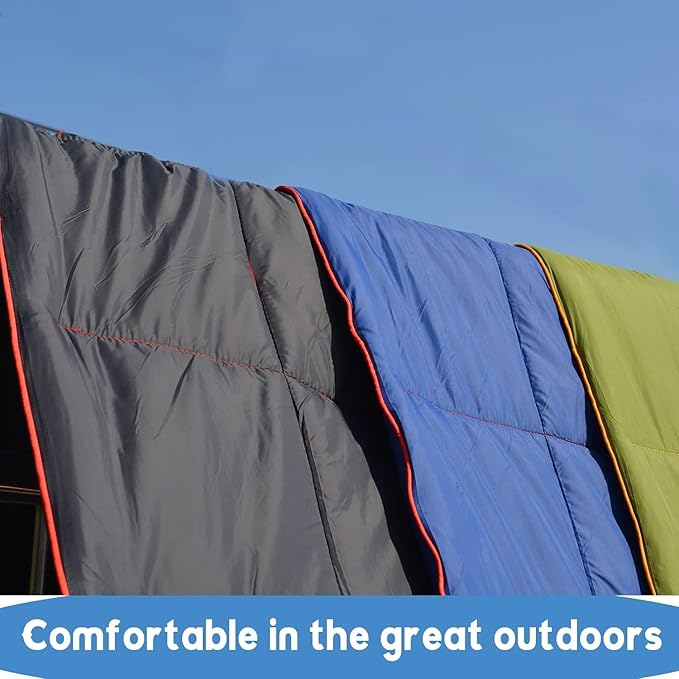 Camping Blanket, Puffy Waterproof Travel Blanket, Warm Cozy Picnic Blanket, for Outdoors, Travel, and Mountain.(Dark Grey, 78" x 56")
