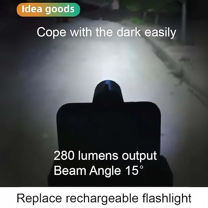 Mobile Phone External Flashlight, 280 lumens Mini Flashlight, Lightning Interface Flashlight, no Need to Charge, Suitable for Camping, Hiking, Night Riding and Running, etc(Lightning), Argent