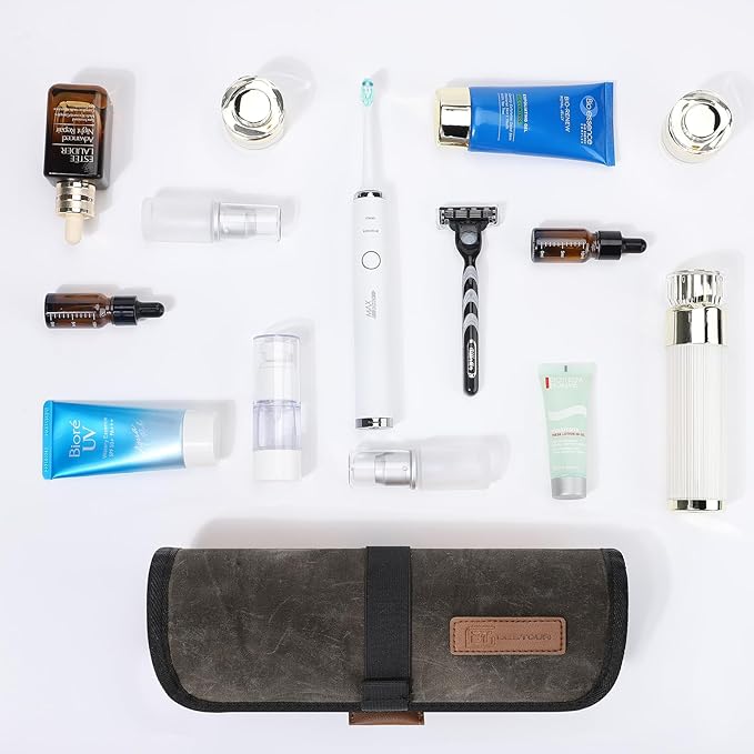 Travel Essentials, Toiletry Bag for Men, Compact Bathroom Roll Organizer for Hygiene, Toiletry kit, Travel Gifts for Gym Camping Hiking Travel Sports