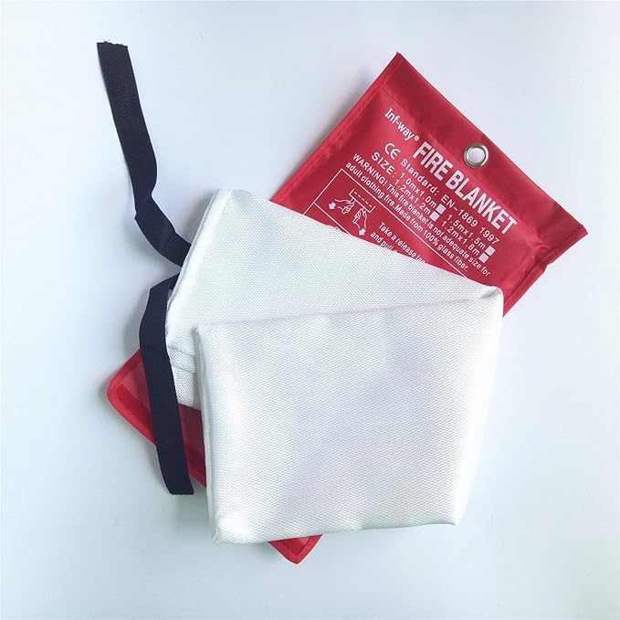 Fire Blanket for Home, Fiberglass Fire Suppression Blanket for Kitchen, Flame Retardant Protection and Heat Insulation Emergency Fireproof Safety Blankets for People (2, S 39.3''x39.3'')
