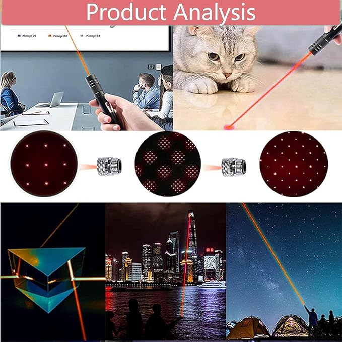 IVVTRYI Rechargeable Red Flashlight with Long Range for TV, LED, LCD Screen Presentations and Outdoor Construction in Office