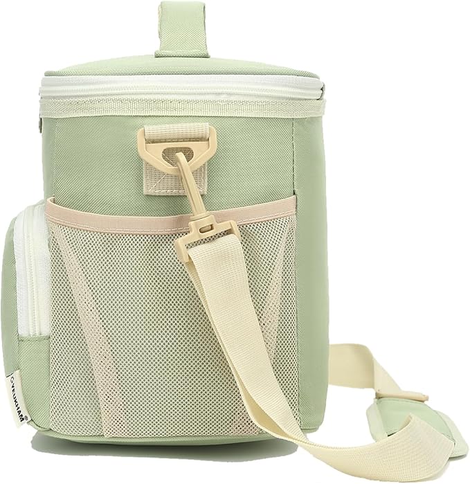 Insulated Lunch Bag for Adult/Women/Men, Reusable Large Lunch Box Cooler Soft Leakproof Tote, Thermal Meal Prep Lunch Pail with Adjustable Shoulder Strap for Picnic/Travel/Office,Grass Green