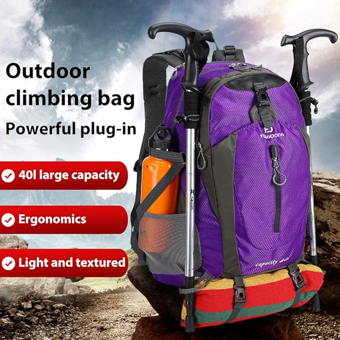 40L Waterproof Lightweight Hiking,Camping,Travel Backpack for Men Women