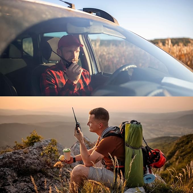 4 Pack BAOFENG UV-5X (UV-5G) GMRS Radio, Long Range Walkie Talkies with 2 Pcs 3800mAh Battery, Two Way Radio with Speaker Mic, GMRS Handheld Radio for Adults, Support Chirp & NOAA