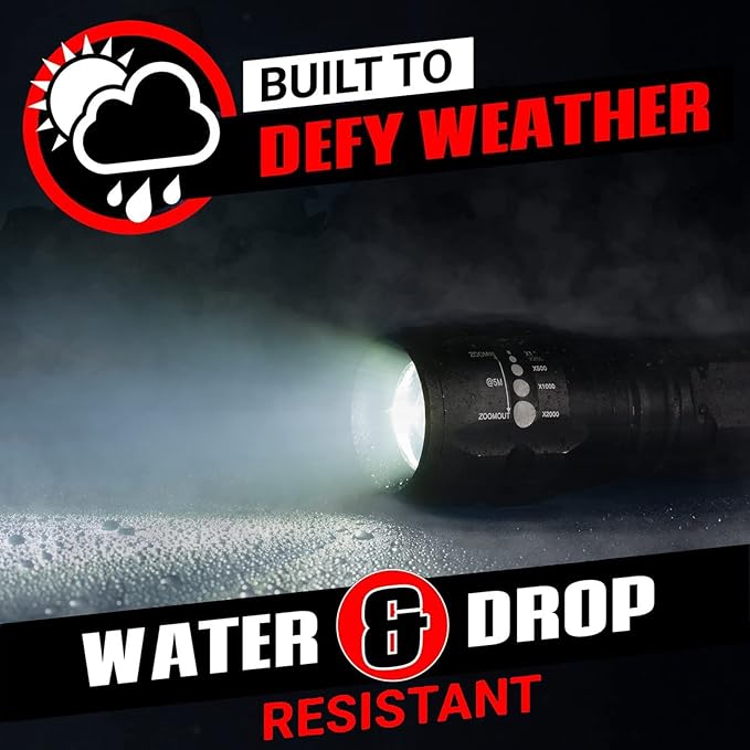 GearLight LED Flashlight Bright, Zoomable Tactical Flashlights with High Lumens and 5 Modes for Emergency and Outdoor Use -Camping Accessories -S1000