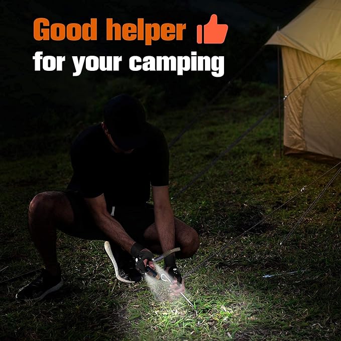 Jasee Led Flashlight Gloves, Gifts for Men Him Dad Husband, Cool Gadgets for Men Hands-Free Waterproof Gloves for Night Fishing, Running, Camping, Men Gifts for Birthday Father's Day
