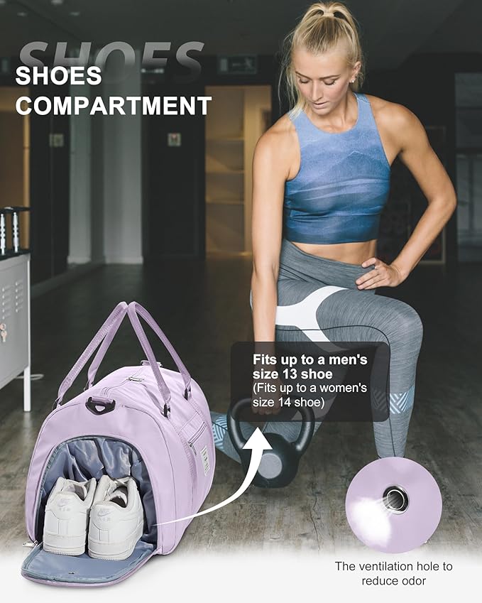 Gym Bag Womens,Travel Duffel Carry on Bag Sport Tote Bag Weekend Overnight Bag