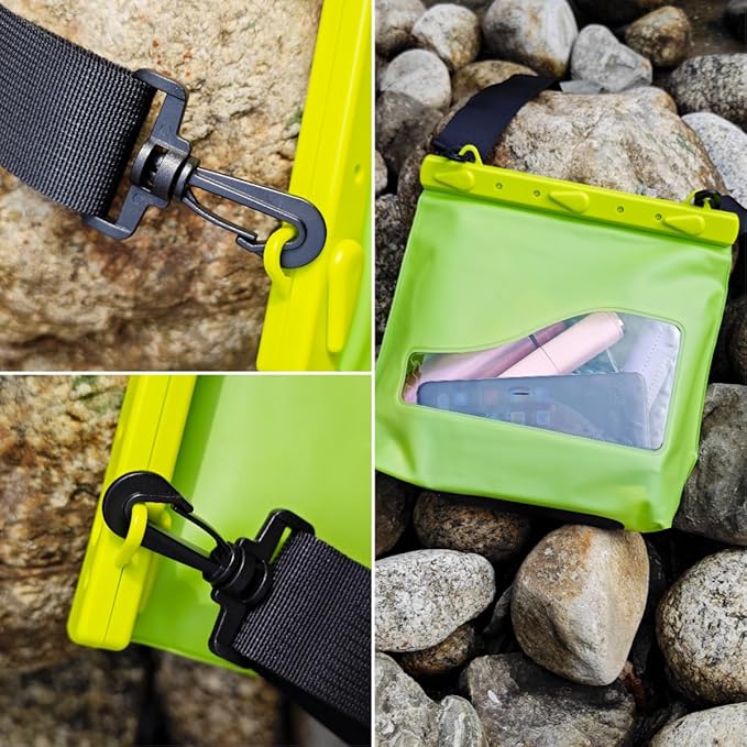 LAQ DESiGN STAYDRY Waterproof Bag, Dry Bag with Shoulder Strap for Swimming, Boating, Traveling, Snorkeling, Kayaking, Fishing, Diving, Hiking, Camping-Large (Green)