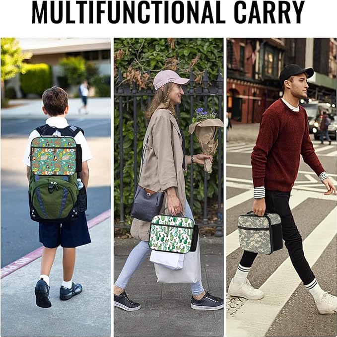 Cactus Lunch Bag Reusable Insulated Lunch Box Keep Food Cooler Thermal Lunch Tote for Women Men