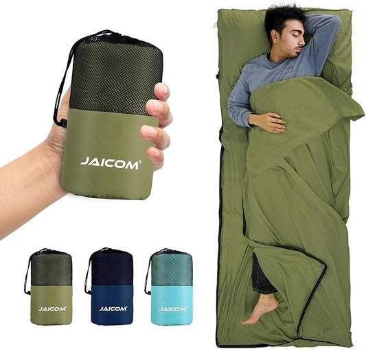 Sleeping Bag Liner, Adult Sleep Sack & Travel Sheets, Ultralight and Portable Camping Sheets - Suitable for Hotel, Camping, Hostels, Business Trips, Tanning, Bed, Backpacking