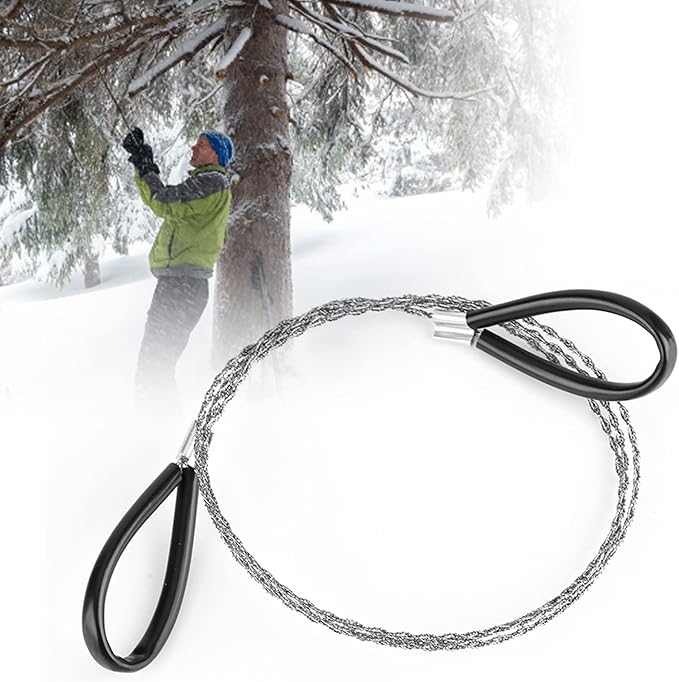 Emergency Wire, Outdoor Survival Wire Anti Rust Mini Stainless Steel with Ring Handle for Outdoor Camping Survival Tool Hunter