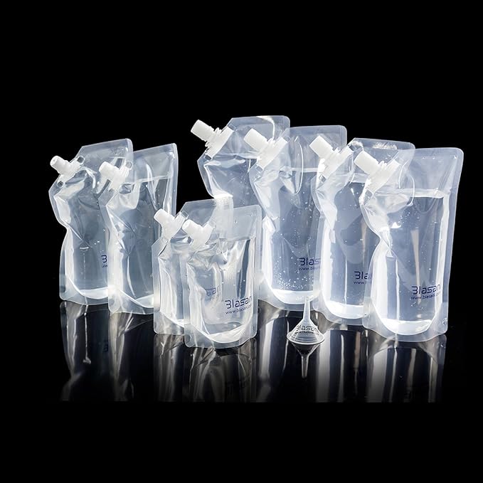 Concealable Reusable Cruise Pouches | Sneak Flask | Leak Proof BPA Free | Travel, Outdoors, Events, Kit Set (4x32oz + 2x16oz + 2x8oz)