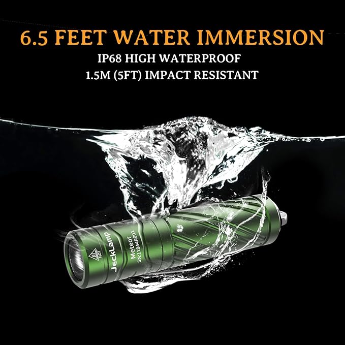 Rechargeable Mini Flashlight with Magnetic Tail, 800 High Lumens Bright Small Flashlight, IP68 Waterproof EDC Flashlight, 5 Modes Keychain Flashlight for Camping Hiking