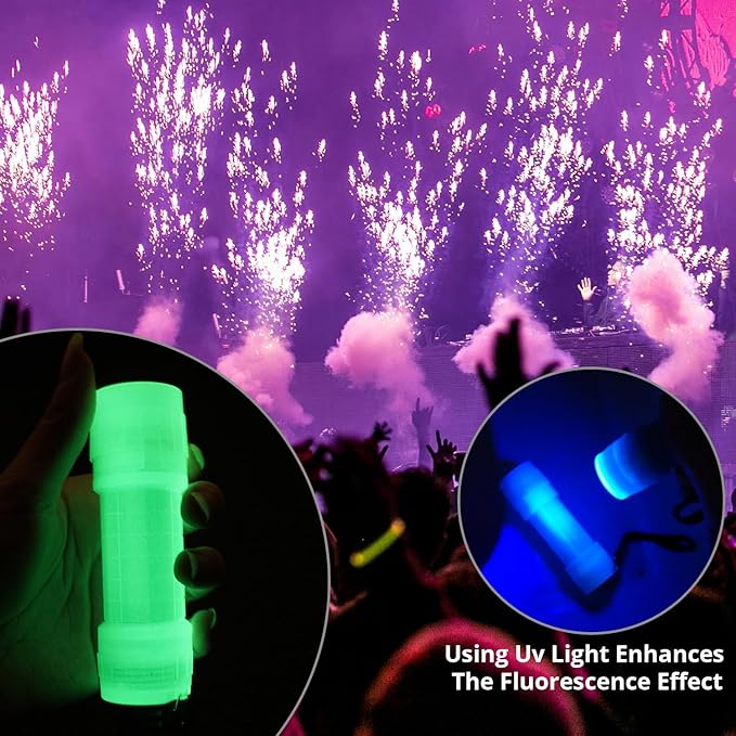 KunHe 7 Pack Glow in Dark Flashlights Camping Essentials for Kids Fluorescent Flashlights with Handle Mini Torch LED Portable Handy Flashlight for Party Favor in 5 Colors Hurricane Supplies