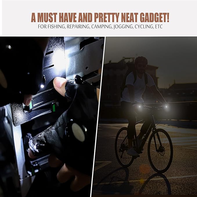 Mylivell LED Flashlight Gloves Stocking Stuffers Christmas Birthday Gifts for Men Dad Father Boyfriend Husband, Unique Cool Gadgets Tools for Repairing Fishing Camping for Him Who Have Everything
