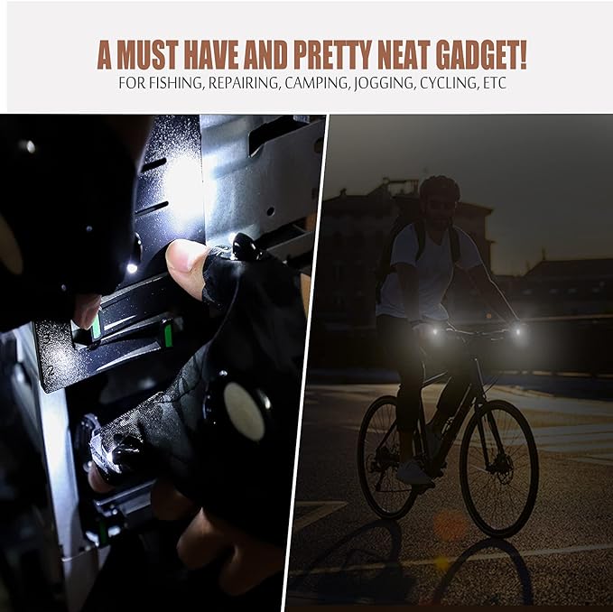 Fathers Day Dad Gifts from Daughter Son Wife LED Flashlight Gloves Gifts for Men Dad Father Boyfriend Husband Unique Cool Gadget Tools for Repairing Fishing Camping for Him Who Have Everything