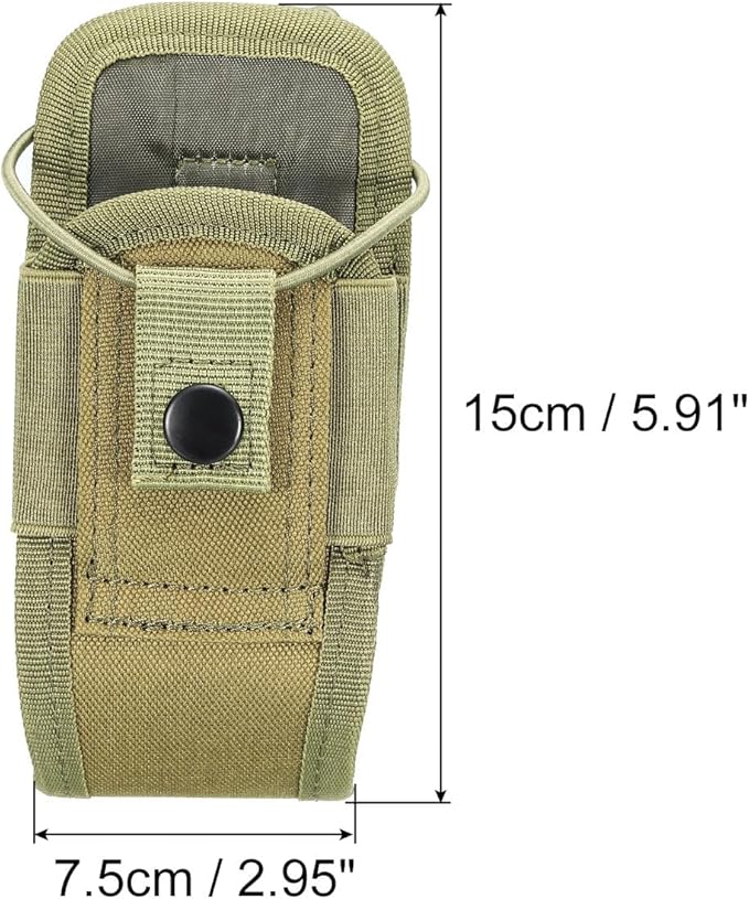 MECCANIXITY Radio Holder Radio Case Protective Covers Nylon Holder Carry Bag Green for Two Ways Walkie Talkie Adjustable Storage