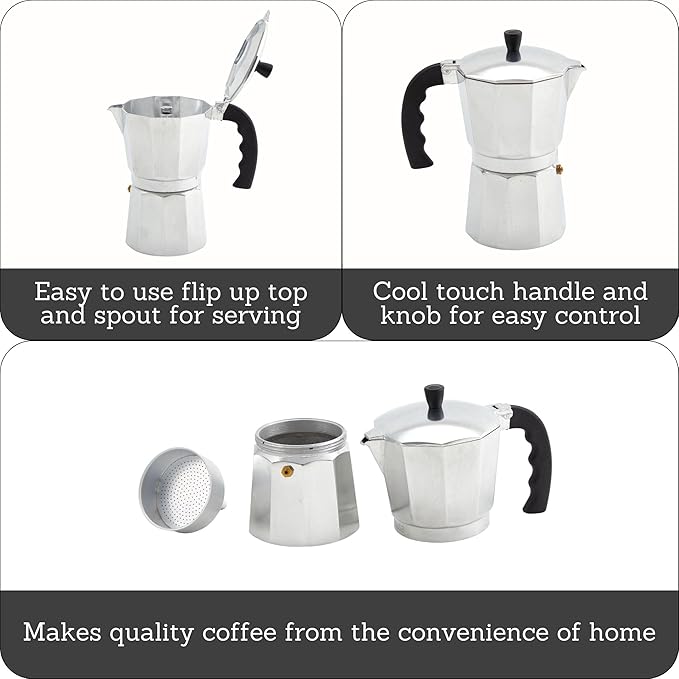 IMUSA 12cup Cast Aluminum Stovetop Coffeemaker