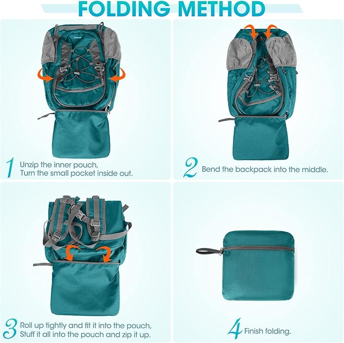 RAINSMORE Hiking Backpack 40L Waterproof Camping Backpack Lightweight Packable Backpack for Women Men Outdoor Travel Daypack