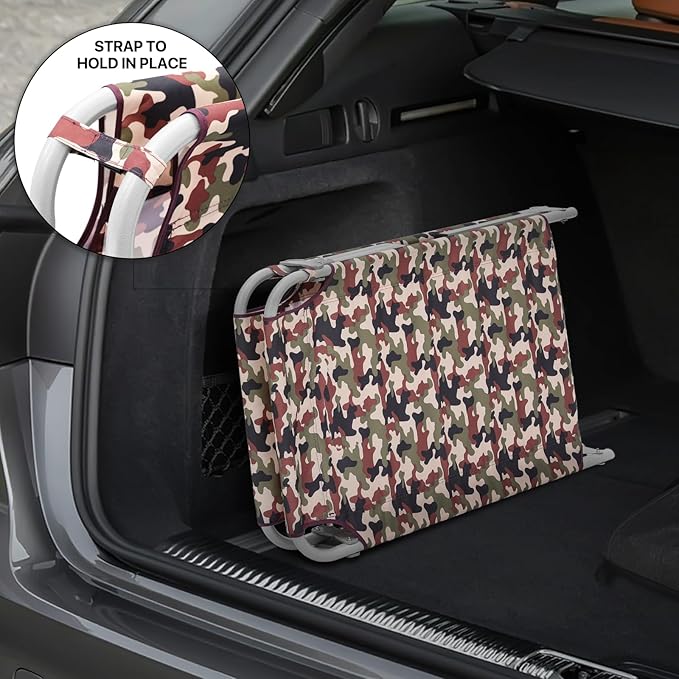 MoNiBloom Lightweight Folding Camping Cot Bed, Ultralight Folding Portable Compact Cots for Outdoor Travel Base Camp Hiking Mountaineering Lightweight Backpacking, Weight Capacity 195 lbs, Blue