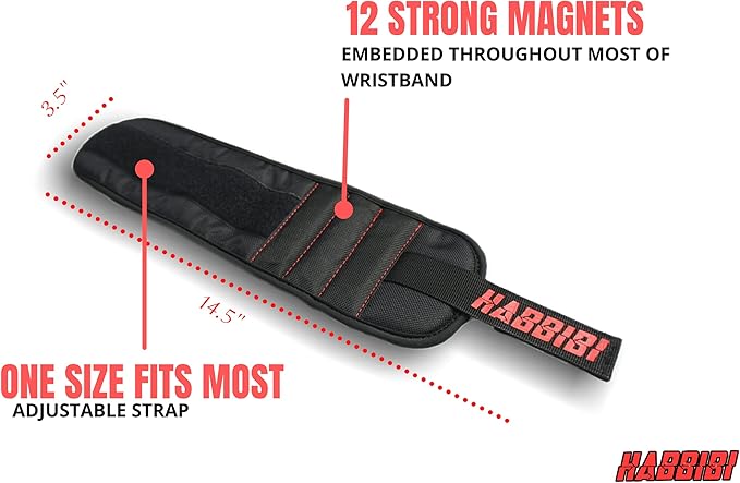 LED Flashlight Gloves for Men with Magnetic Wristband - Waterproof, Night Working, Battery Powered, Black