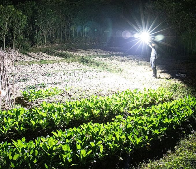 Rechargeable Handheld Spotlight Flashlights High Lumens Camping Essentials Lantern Battery Powered, 4 Light Modes Portable Bright Spot Light Searchlight for Emergency Power Outages Outdoor Hiking