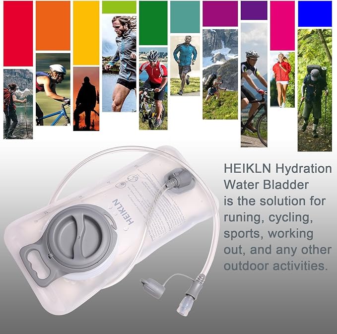 Hydration Bladder, 2L-3L Water Bladder for Hiking Backpack Water Storage Bag Reservoir, BPA Free Water Pouch Hydration Pack Replacement for Bicycling Cycling Hiking Camping Hunting Running
