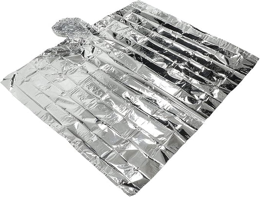 Emergency Foil Mylar Thermal Blanket, Rain Poncho with Hood Hybrid Survival Gear Reduce Uneven Heat Environment Waterproof Equipment for Outdoors First Aid Designed Metallized Covering Sheet