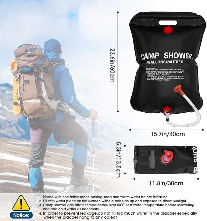 Solar Shower Camping Shower Bag Solar Camping Shower Solar portabler Shower Solar Shower for Camping Camping Shower