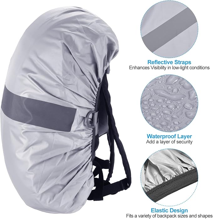 PATIKIL Waterproof Backpack Rain Cover, Non-Slip Backpack Cover with Reflective Strap Stay Dry for Hiking, Camping, Hunting