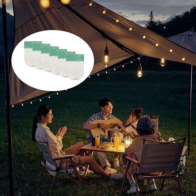 Heliltd 10 Pcs U Shape Lantern Mantles with Lantern Globes Replacement Glass Standard Cylindrical Lamp Shade Gas Lamp Mantles Outdoor for Outdoor Camping Light Kerosene Lamp Propane Lamp