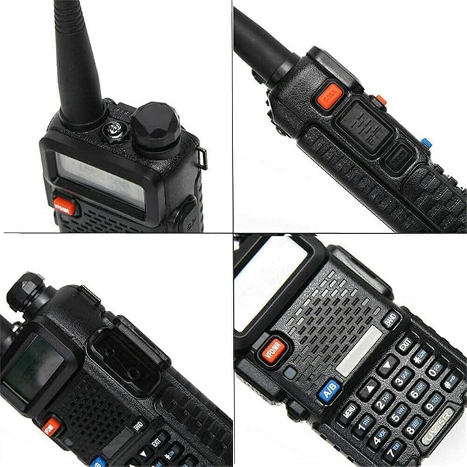 BAOFENG UV-5R Two Way Radio Handheld Ham Radio Dual Band Walkie Talkie(2PACK, Black)