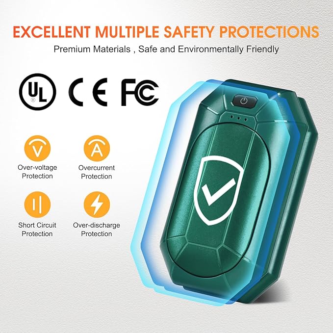 2 Pcs Mini Hand Warmer Rechargeable, 2000mAh*2 Portable Hand Warmer Reusable, 3 Levels Temperature Adjustable 2 in 1 Hand Warmer, Outdoor Indoor Warm Gift for Men Women Children