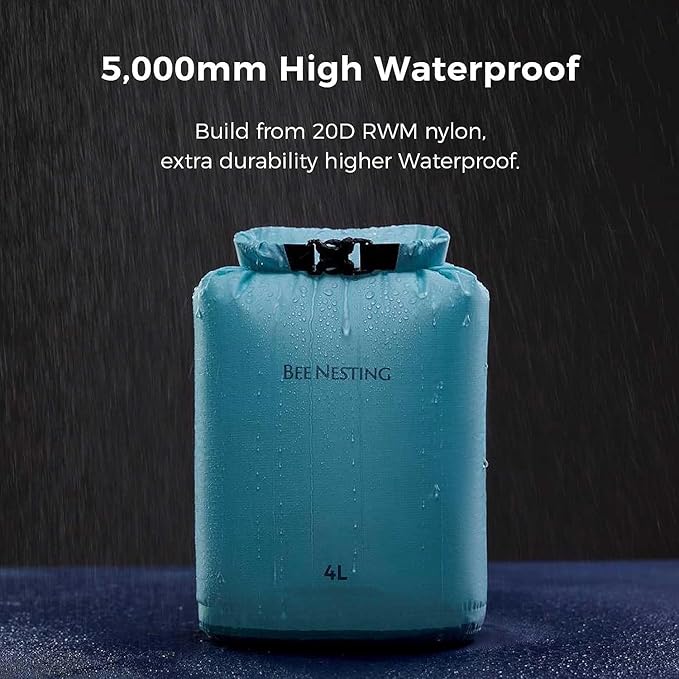 Ultralight Dry Bag Set for Backpacking, Waterproof Dry Sack for Camping, Hiking, Motorcycle, Lightweight Stuff Sack Set of 3 Pack