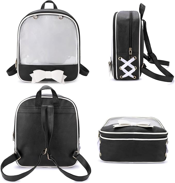STEAMEDBUN Ita Bag Backpack Bowknot Kawaii Pin Display Backpack Bag with Insert