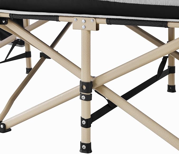 Yaheetech Folding Camping Cot Portable Outdoor Bed for Adults w/Mat & Storage Bag & Carry Bag, Heavy Duty Cots for Outdoor Travel & Office/Home Nap