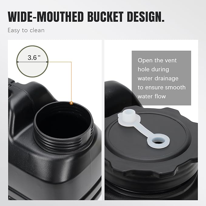 Camping Water Jug, Camping Water Container,3.17 Gallon BPA Free Water Storage with Spigot, Large Water Tank,Portable Emergency Water Storage for Camping,Car, Hiking, Hurricane Supplies.Black
