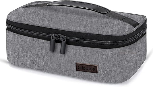 Gloppie Small Lunch Bag, Mini Lunch Box for Adults & Kids - CPC Certified, Food-Grade Lining | Portable Cooler for Work, School, Travel, (Grey)