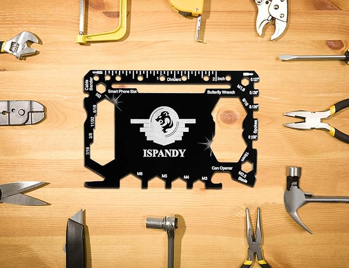 Multitool Tool Pocket Tool Gift for Men with 7 in 1 Folding Keychain Tool,18 in 1 Pocket Tool,46 in 1 Credit Card Tool Wallet Tool Gift Boxed Stocking Stuffers for Men, Husband, Father's Day Gift…