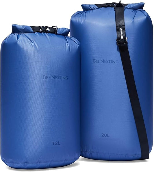 Ultralight Dry Bag Set for Backpacking, Waterproof Dry Sack for Camping, Hiking, Motorcycle, Lightweight Stuff Sack Set of 3 Pack