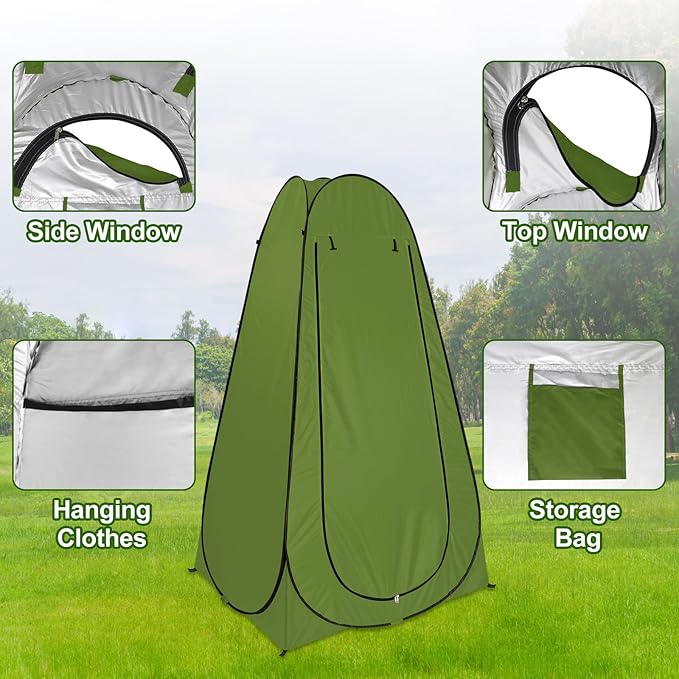 BLIKA Portable Toilet Kit for Adults, Instant Pop Up Privacy Tent