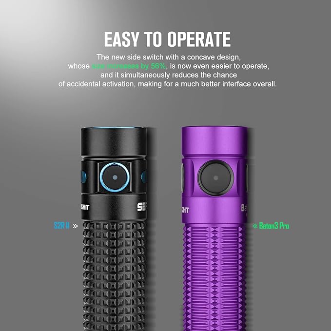 OLIGHT Baton3 Pro 1500 Lumens EDC Rechargeable Flashlights with MCC3, Compact Pocket Flashlight with L-Shape Stand and High Performance LED for Camping and Emergency(Cool White Light: 5700~6700K)
