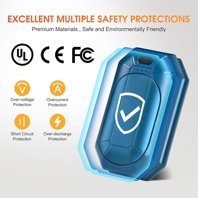2 Pcs Mini Hand Warmer Rechargeable, 2000mAh*2 Portable Hand Warmer Reusable, 3 Levels Temperature Adjustable 2 in 1 Hand Warmer, Outdoor Indoor Warm Gift for Men Women Children