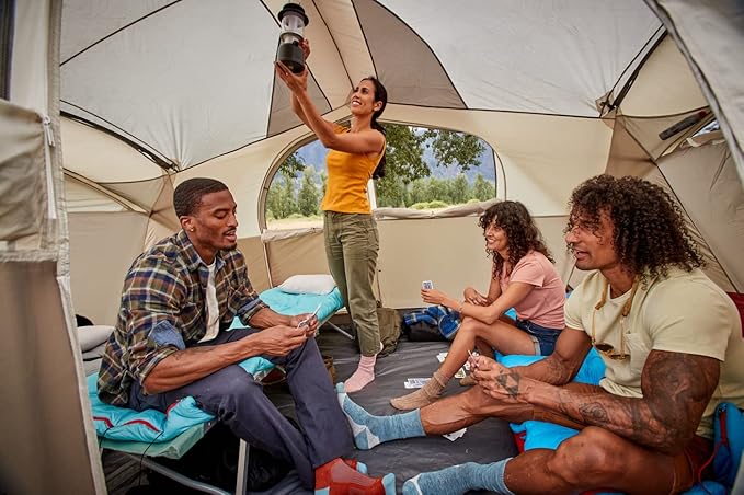 Coleman WeatherMaster 10-Person Tent with Rainfly & Room Divider, Spacious Weatherproof Family Tent with Carry Bag