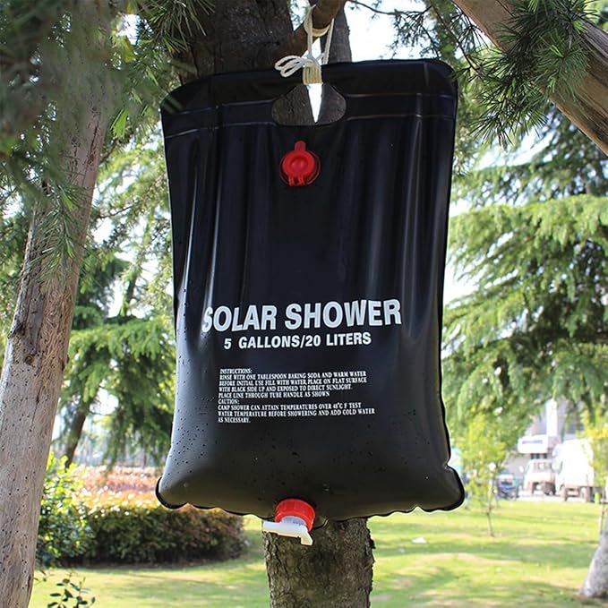 20L Foldable Solar Shower Bag Hot Water Bag Large Capacity Shower Bag Bath Bag for Outdoor Camping Travel Hiking