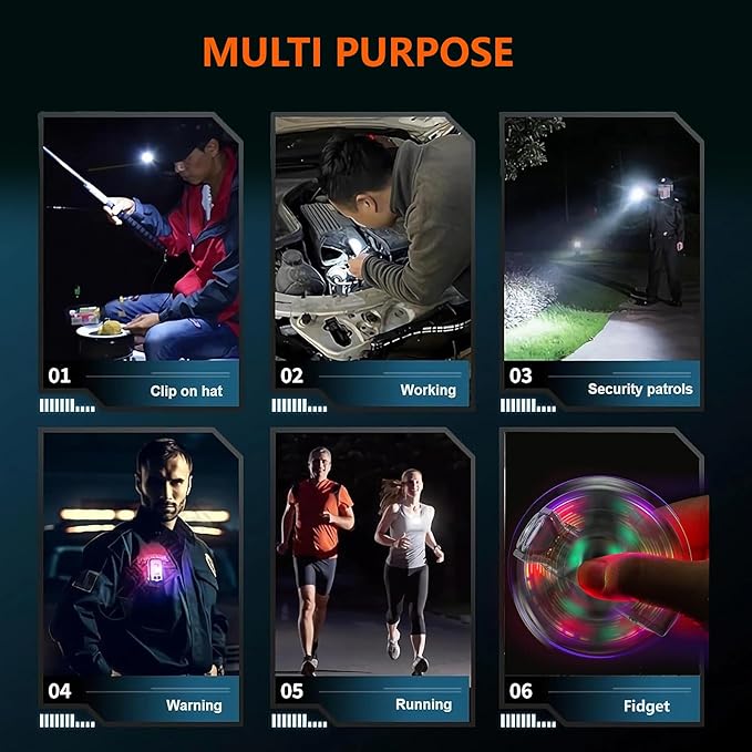 Mini Keychain Flashlight Rechargeable Flashlights: LED High Lumens Magnetic Flash Light with 7 Modes Fidget Gifts for Camper Emergency Gear Waterproof Tactical Camping Essentials