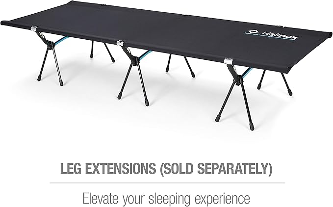Helinox Cot One Lightweight, Compact, Collapsible, Portable Camping Cot, Regular, Black