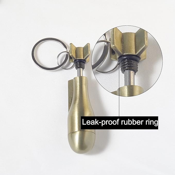 2Pcs Permanent Match Flint Match Keychain Flint Fire Starter Waterproof Emergency Survival Camping Keychain Lighter for Outdoor (No Oil Included)