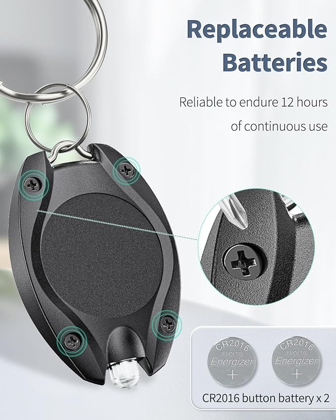 Uniclife 5 Pack LED Keychain Flashlight Mini LED Keychain Light 14 Lumen Portable Ultra Bright Battery Powered Key Ring Torch for Outdoor Camping Party Hiking and Emergency Lighting