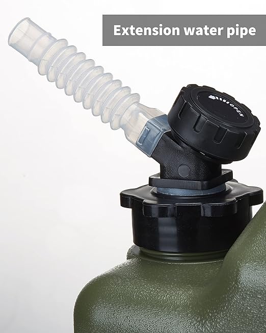 5 Gallon Water Jug, Camping Water Container, Truly No Leakage Water Storage, Large Military Green Water Tank,BPA Free Portable Emergency Overlanding Gear for Outdoors Hiking